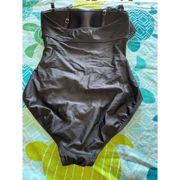 Kona Sol One-Piece Swimsuit Lace Trim Adjustable Straps Size Small - Picture 6 of 10